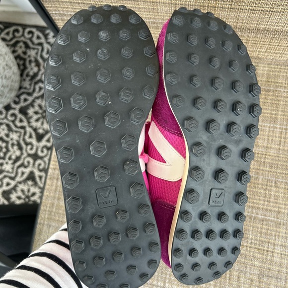 VEJA 7 38 RIO BRANCO ALVEOMESH LOTUS WHITE PINK PURPLE SNEAKERS SUEDE LEATHER - Picture 8 of 9